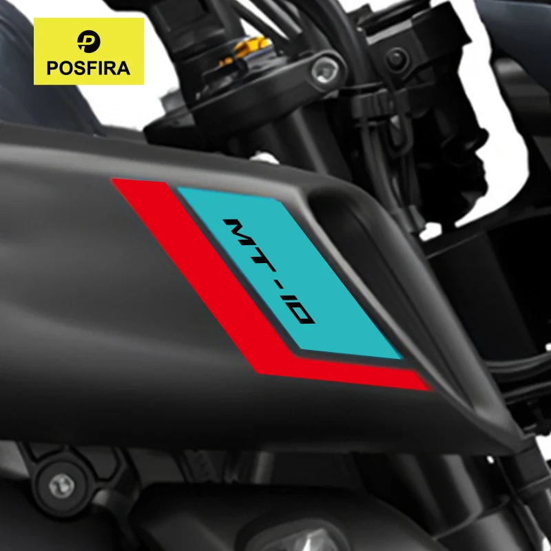 

POSFIRA Motorcycle Intake Cover Stickers Vinyl Decals for Yamaha MT10 MT 10 MT-10 2022 2023 2024 Fairing Decoration Accessories