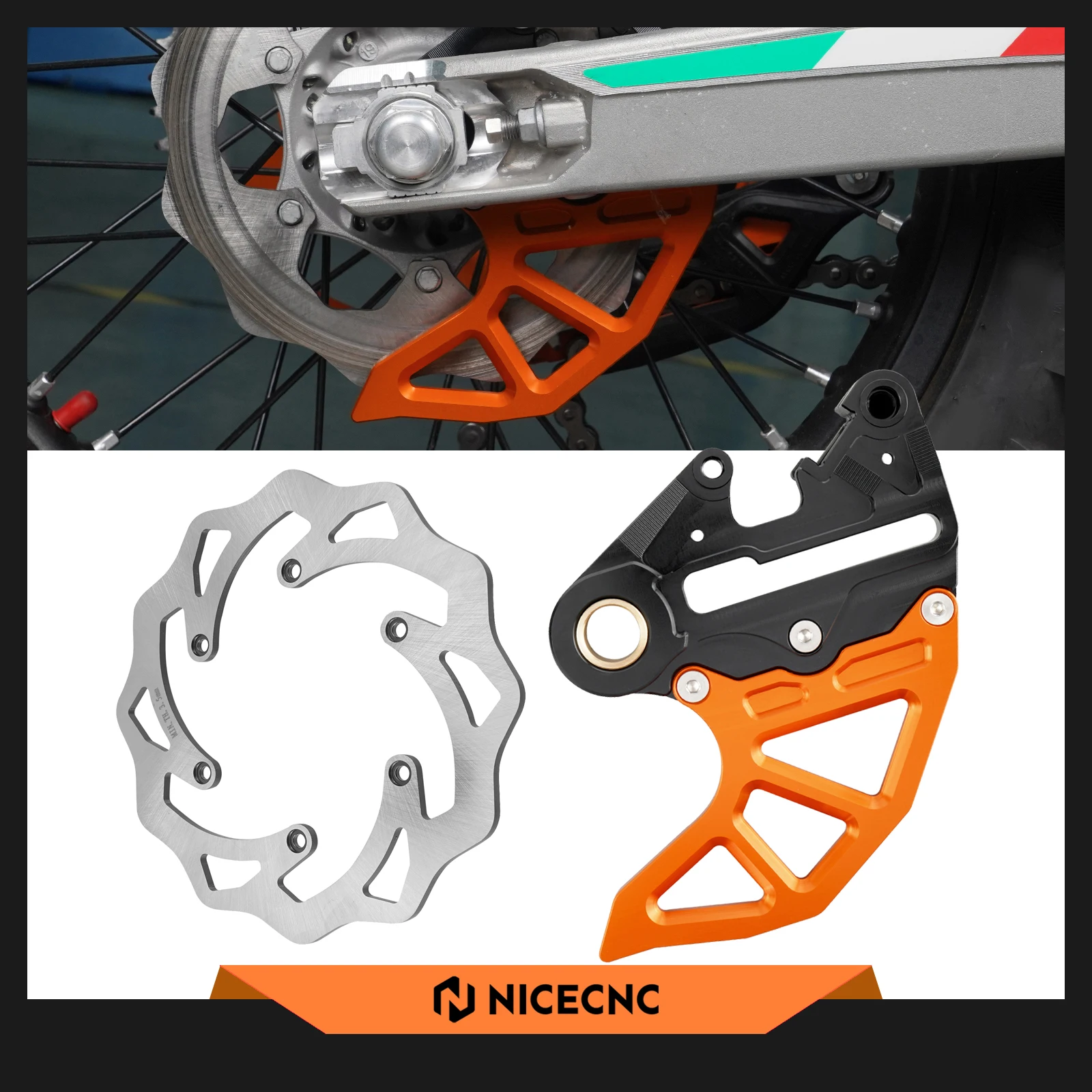 

For 2004-2022 KTM EXC 300 250 TPi Six Days SX-F 450 EXC-F 350 SX 125 250 XC XCF XCW XCF-W Rear Brake Disc Disc Gaurd Cover Kit