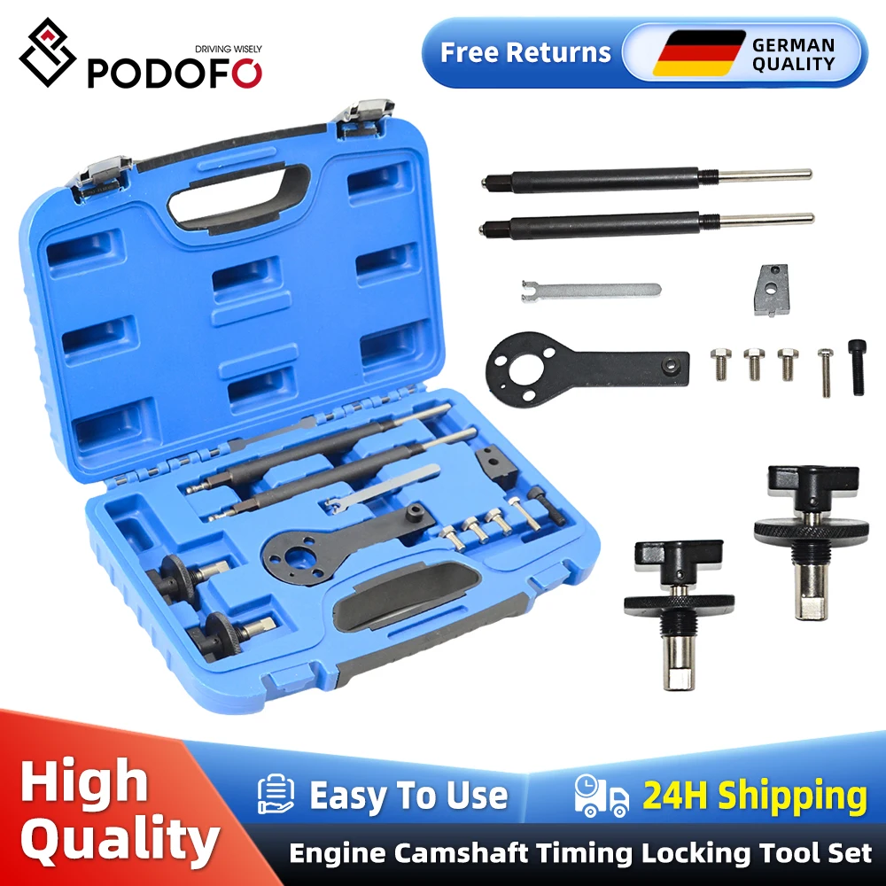 Podofo outils de synchronisation de moteur ensemble d'outils de verrouillage de synchronisation d'arbre à cames de moteur accessoire de réparation de voiture Portable pour Alfa Romeo/Fiat/Lancia