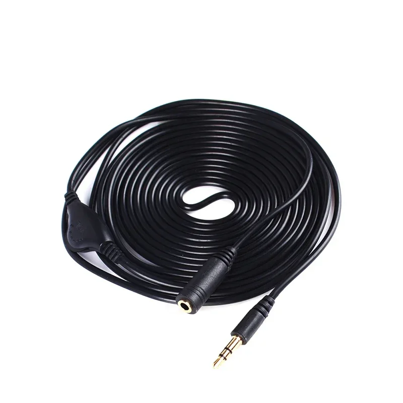 1M/3M 3.5mm Audio Cable Male to Female Stereo Headphone Audio Extension Cord Cable With Volume Control