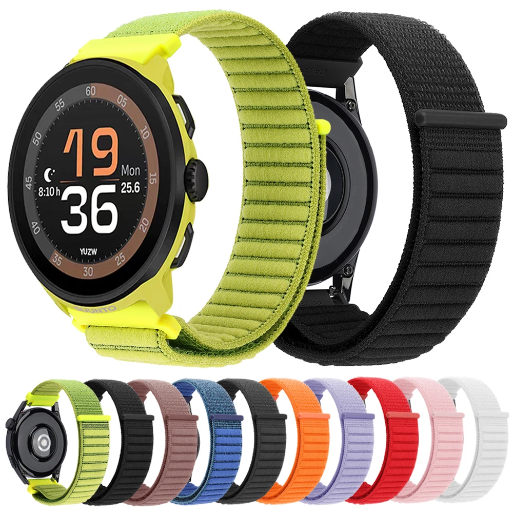 Schnelle Anpassung 22 mm 20 mm gewebtes Nylonband für Suunto RUN/RACE S/OCEAN/VERTICAL/5 9 PEAK PRO Armband Herren Damen Sportarmband
