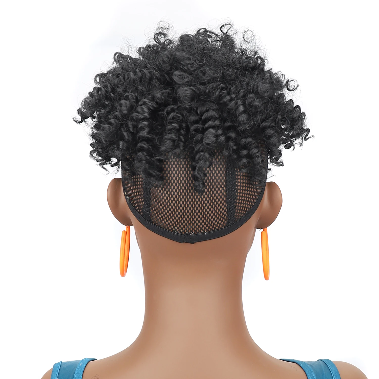 

Короткий кудрявый парик-накладка для мужчин и женщин, синтетический афро-дредлок с 4 клипсами