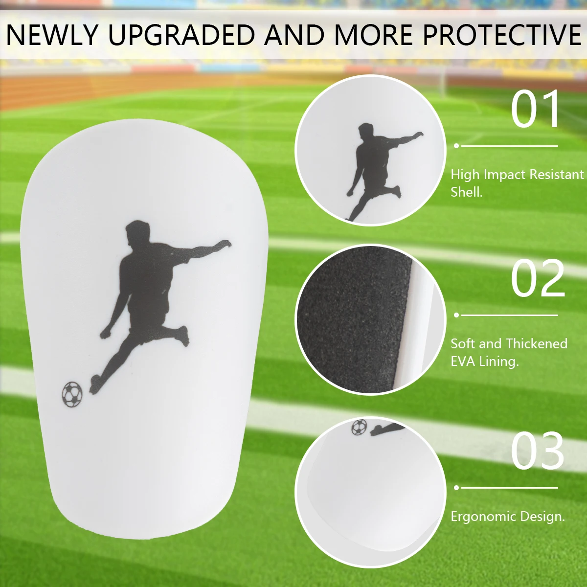 Juego de 3 piezas para adultos, calcetines de tubo corto gruesos, conjunto de correa de placa protectora de pierna para hombres y mujeres, dispensación de calcetines antideslizantes de Dios