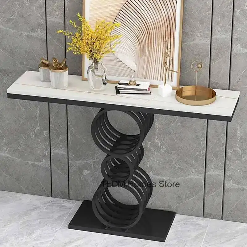 for Italian Rock Tables Slab Console Living Room Furniture Entrance Console Table Light Luxury Designer Corridor Hallway Table