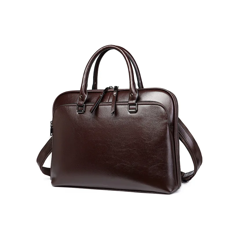 Women Briefcase 14  15.6 Inch Laptop Bag Vintage Handbag Large Capacity A4 Document Office Business Work Shoulder Bag