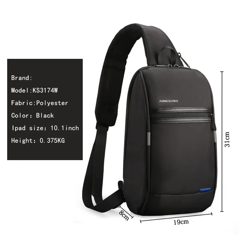 Kingsons Single Shoulder bags for Men Women Mini Backpack Waterproof Laptop Backpack 10.1 inch Small Backpack for Running&Riding