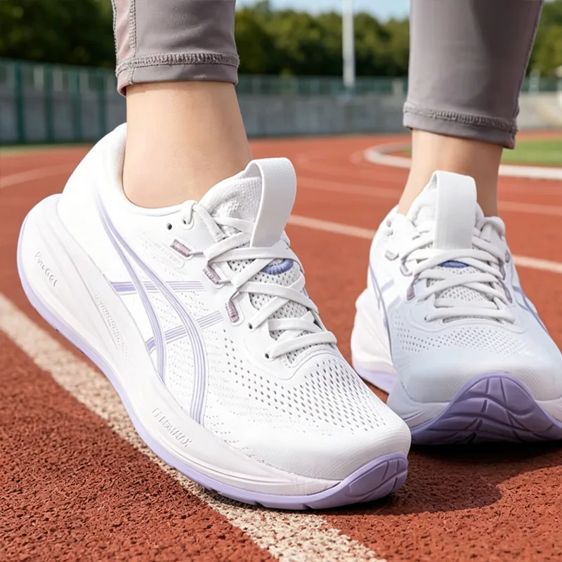 Asics Women Mid Top Running Shoes, Breathable Shockproof Non-slip Comfort Outdoor Athletic Sneakers 1012B916-101