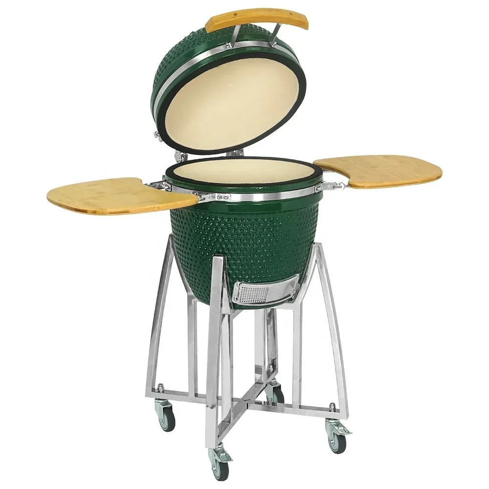 18 Inch Green Egg Grills ，Easy To Carry for Outdoor Bbq , Height  Adjustable, Ceramic，Various Colors Available