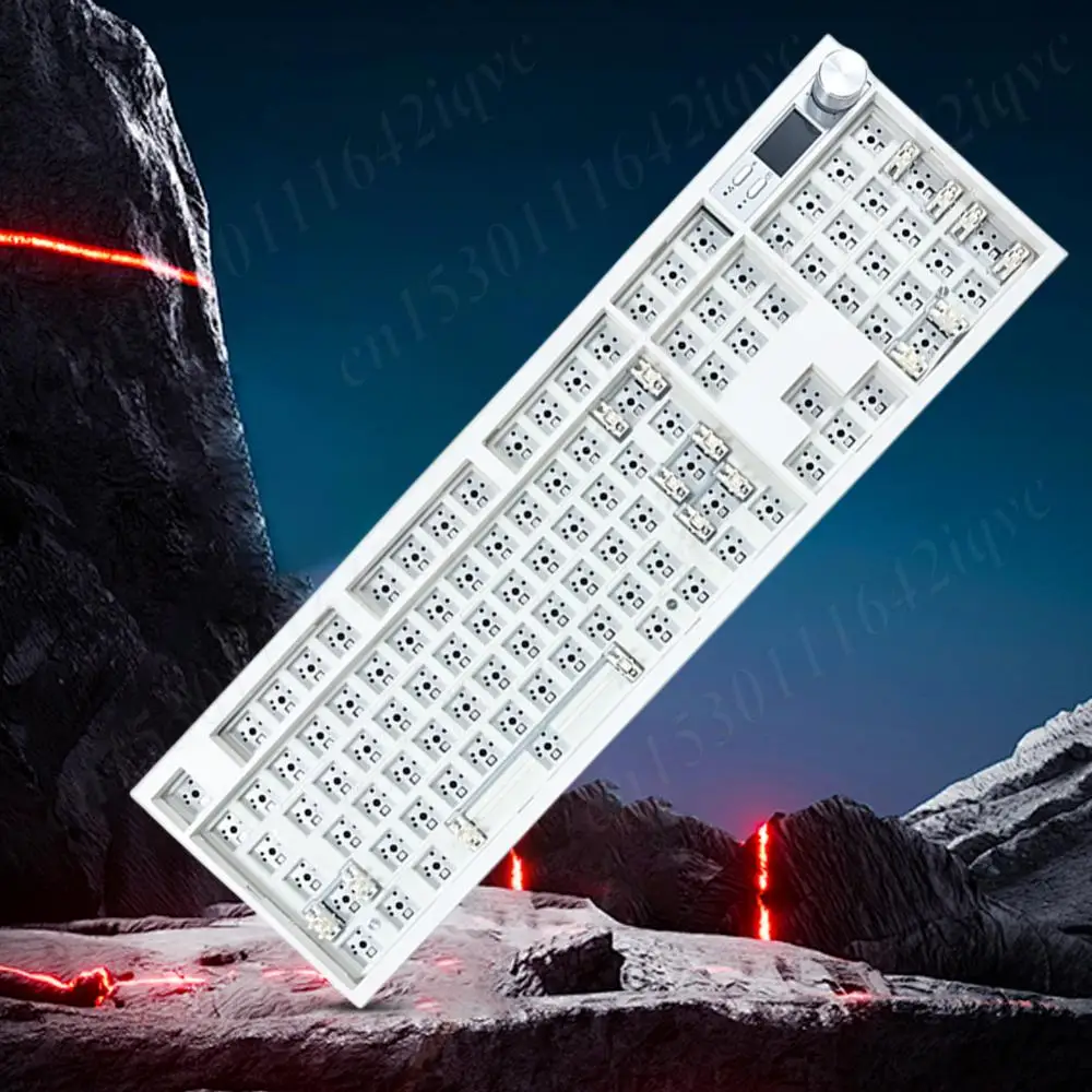 GMK67 75% Kit de teclado mecánico montado en junta BT5.0/2,4G teclado mecánico inalámbrico/con cable intercambio en caliente RGB retroiluminado a través de