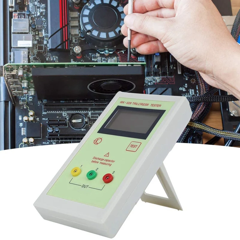 Imagem -06 - Transistor Tester Indutância Capacitância Resistência Medidor Eletrônico Transistor Portátil tr Lcr Esr Mk328