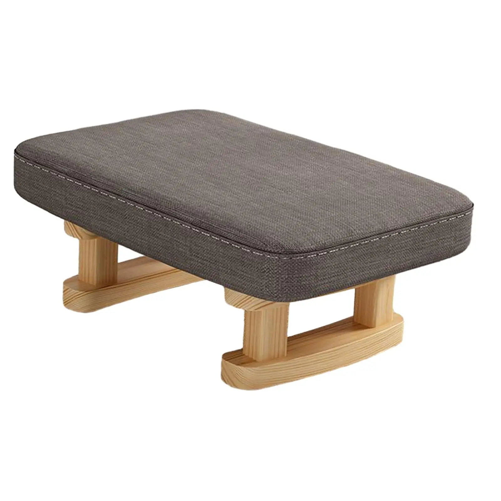 Foot Rest with Wooden Legs Bench 41x30x18cm/16.14x11.81x7.09inch Padded Footstool for Porch Dining Bedroom Guest Room Living