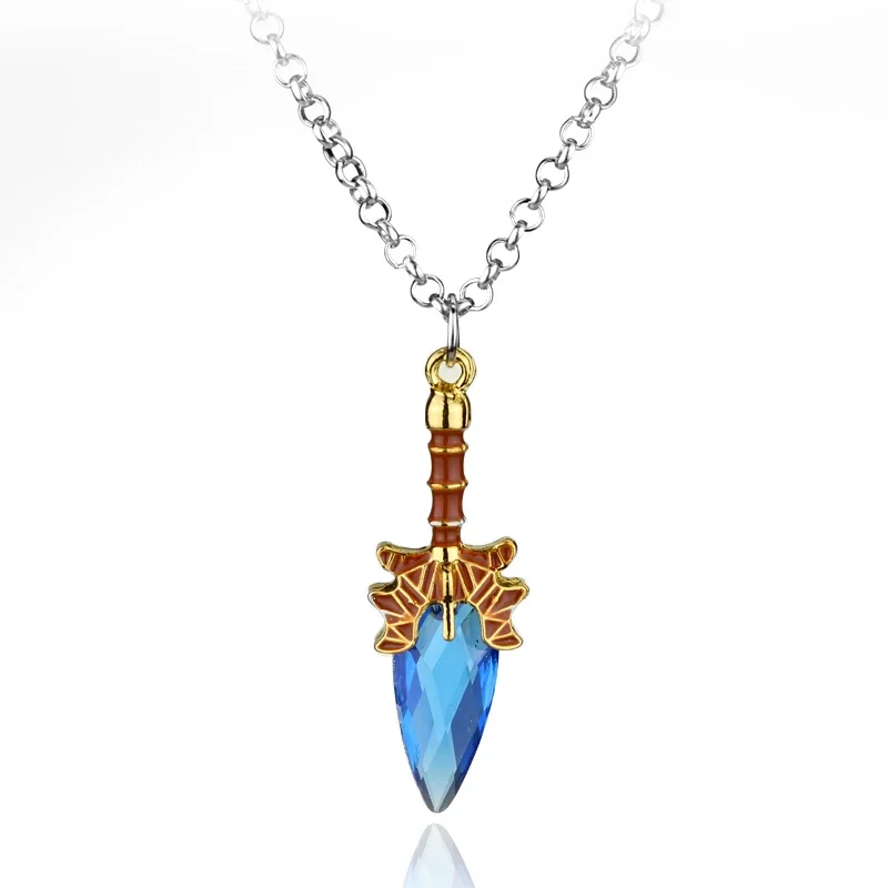 Game Dota 2 High Quality Link Chain Necklace Aghanim\'s Scepter Crystal Necklace Pendant For Women Men Fans Gifts