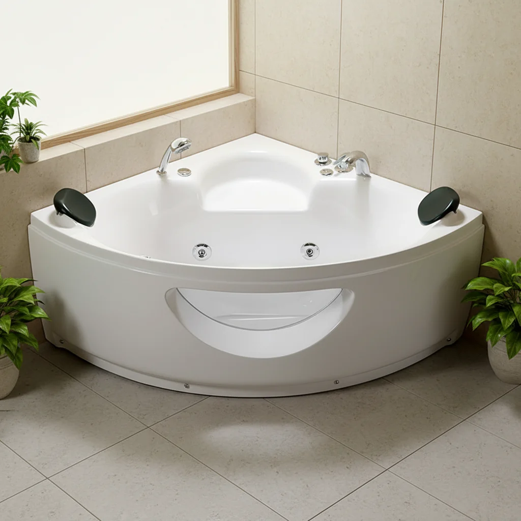 

Smart Control Bathtub LED Lighting Massage System Whirlpool Bathtub For Futuristic High-end Home Spa Design