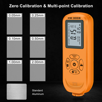 HW-300S Coating Thickness Gauge High Accurancy Digital Paint Film Thickness Tester LCD Backlight Thickness Measuring Tools