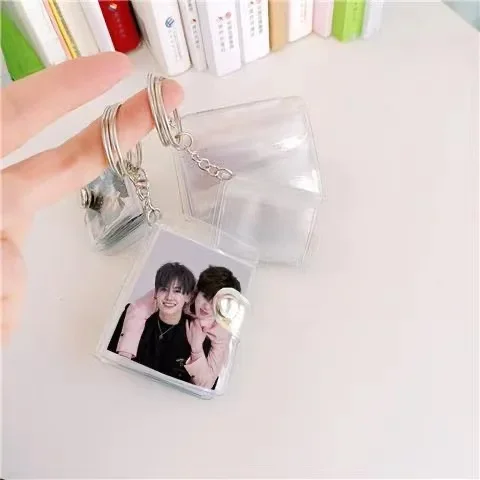 1PC Bounprem HD Poster Mini Album Keychain Thai TV Hemp Rope Drama Stills Photo 1 Inch Pocket Interstitial Album ID Storage Book