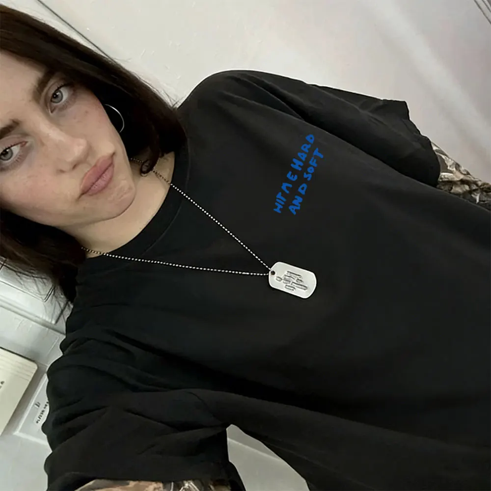 

Hit Me Hard and Soft Same Style T Shirts Men Women Hip Hop Fashion Pop Music T-shirt Y2k Unisex Summer Cotton Oversized T-shirts