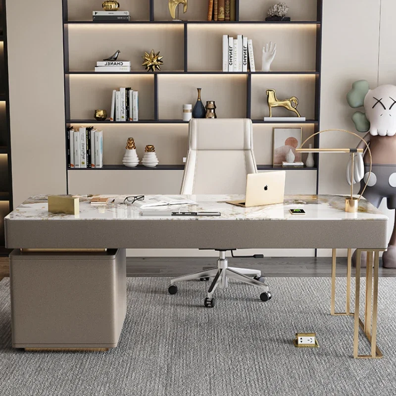 Wide Organizer Standing Office Desk Drawer Modern Luxury Executive Reading Desk Gaming Laptop Mesa Oficina Home Office Furniture