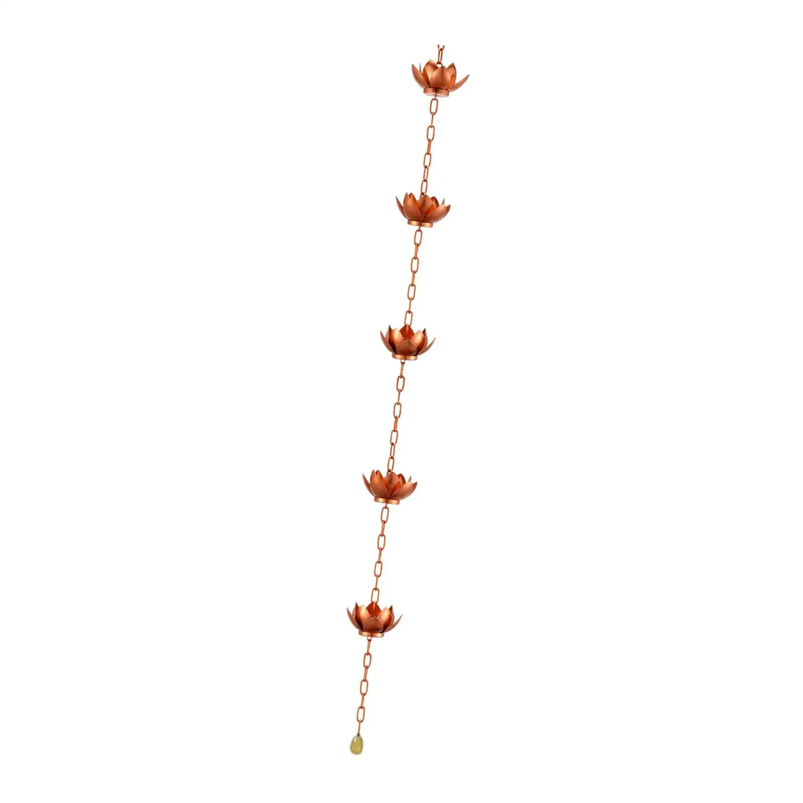 

Lotus Rain Chains for Gutters Replace Gutter Downspout Pouring Cups Rain Catcher Chain for Backyard Sheds Awnings Roofs Outside