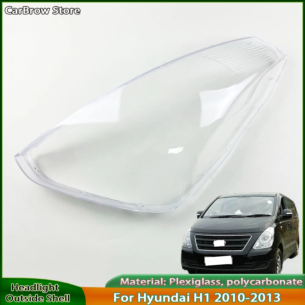 

For Hyundai H1 2010 2011 2012 2013 Headlamp Cover Transparent Headlight Shell Replace Original Lampshade Plexiglass