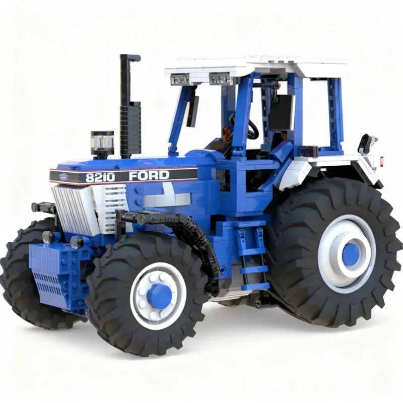 Nuevo Set de Bloques de Construcción Tecnológicos de 1148 Piezas, Serie de Tractores Agrícolas MOC, Modelo de Remolque Ford 8200, DIY Creativo para Exhibición, Regalo de Cumpleaños
