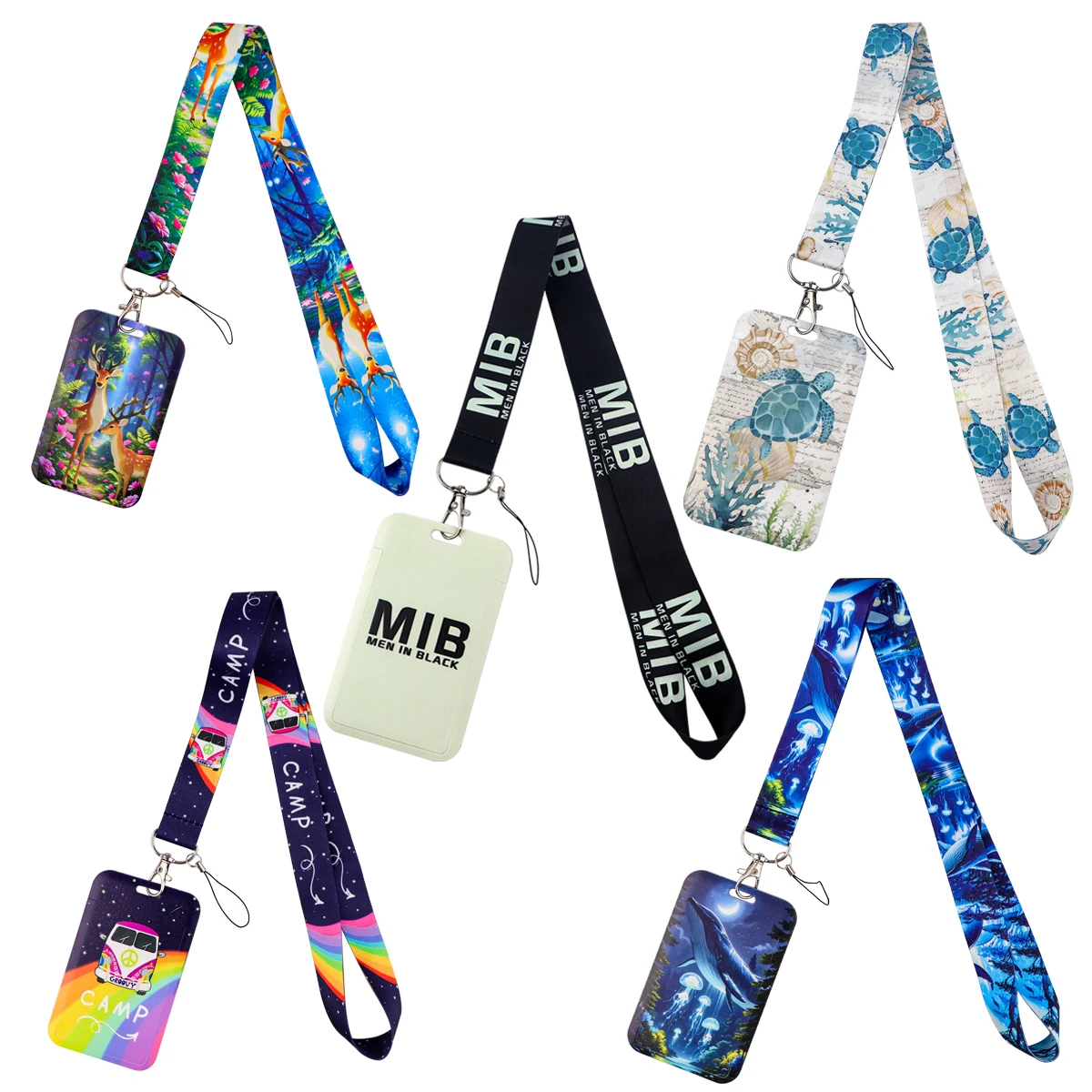 Sea Turtles Whales Deer Neck Strap Animal Lanyard For Keys Badge Holder ID Credit Card Pass Mobile Phone Accessories