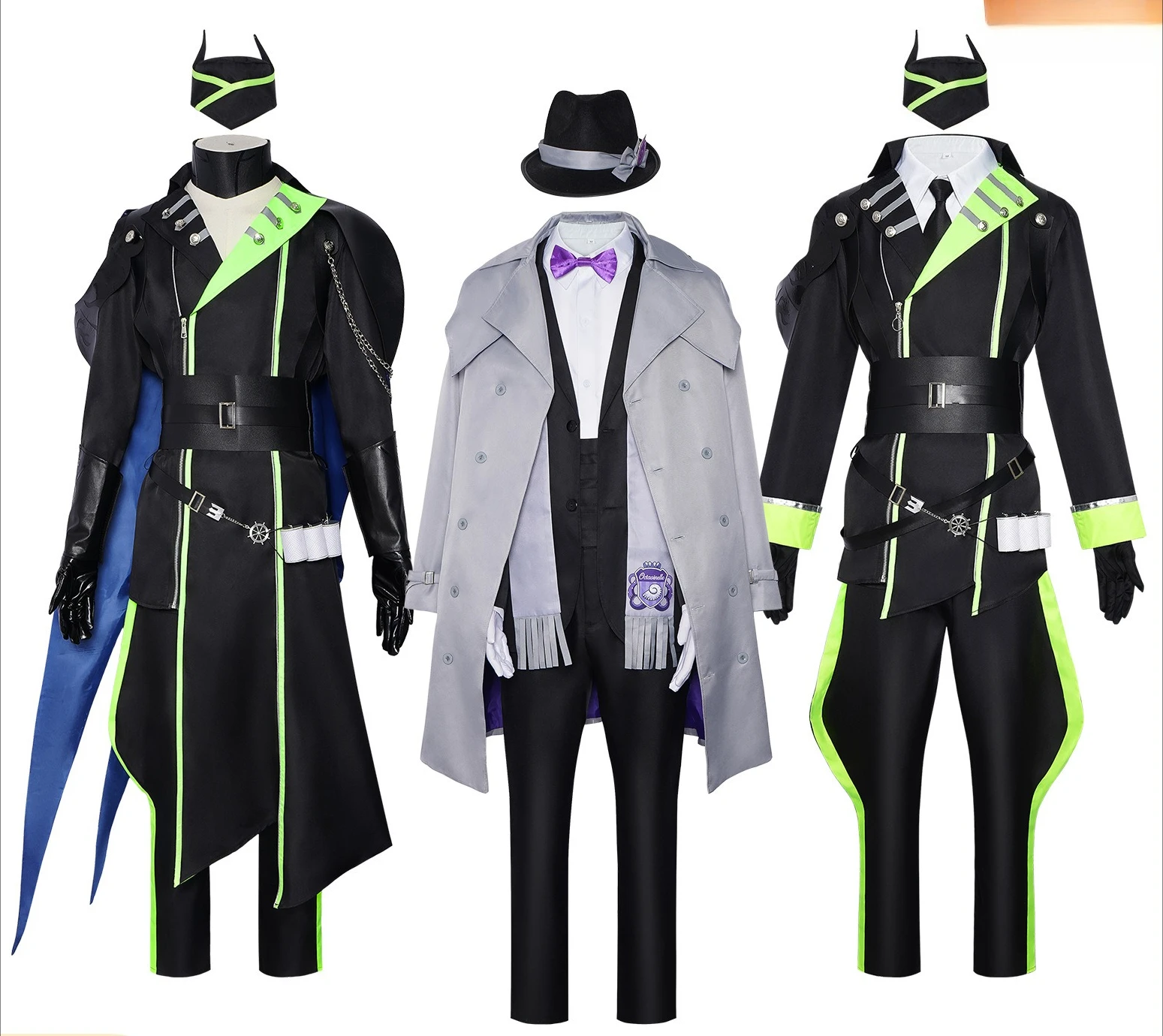 

Game Octavinelle Azul Ashengrotto Cosplay Costume British Style Coat Scarf Hat with Elegant Uniform Y2K Wigs for Halloween