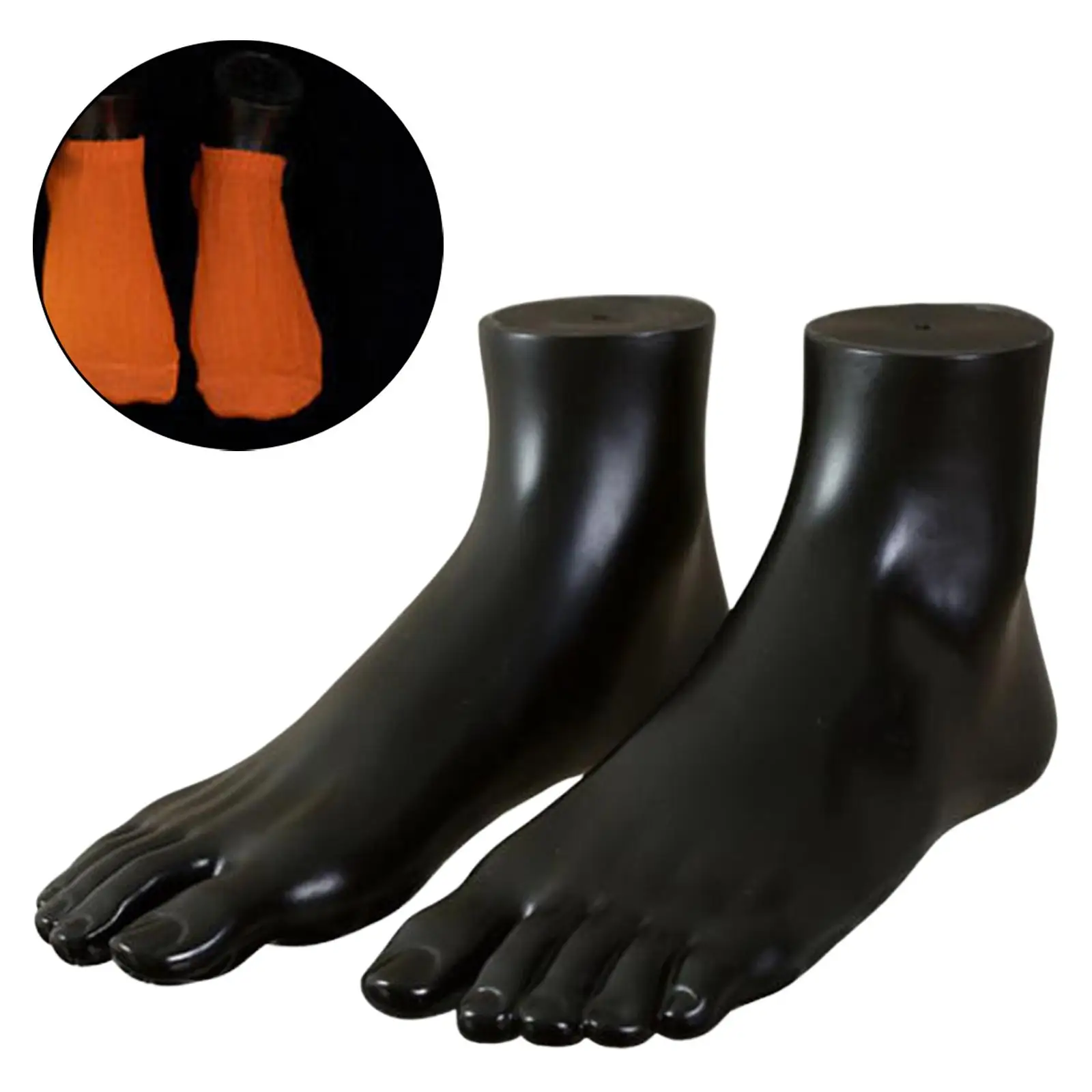 2 Piezas de Maniquíes de Pie para Exhibición de Zapatos y Calcetines, Modelo de PVC Vinilo, Estirador de Pies de Adulto, Soporte para Joyería, Ideal para Uso en Tiendas y en el Hogar