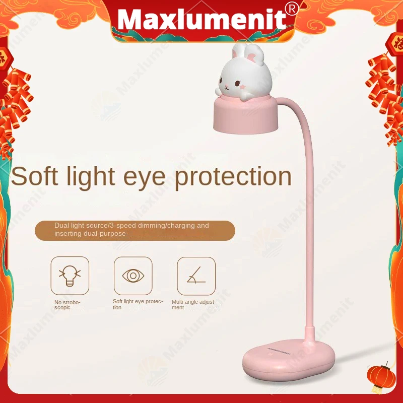 

Cartoon Clip On Book Light Cute Usb Rechargeabl Night Light Portable Learn Reading Light Book Lamp Mini Atmosphere Sleeping Lamp