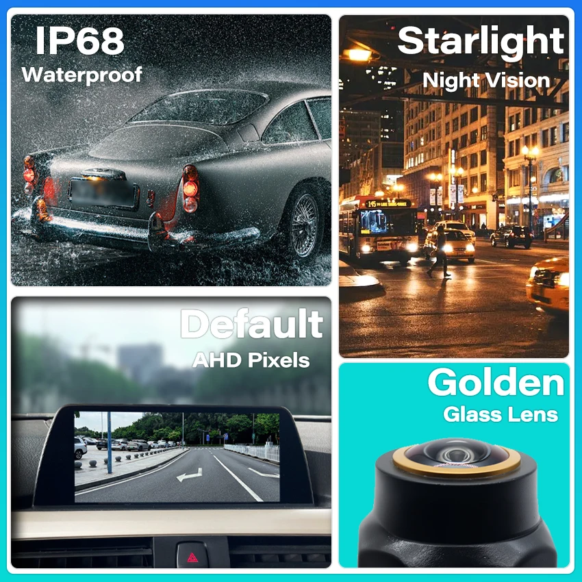 

Автомобильный AHD-видеорегистратор 1080P 170° ° Камера заднего вида Golden Trunk Handle для SEAT Ateca 2016-2019, Arona 2017-2018