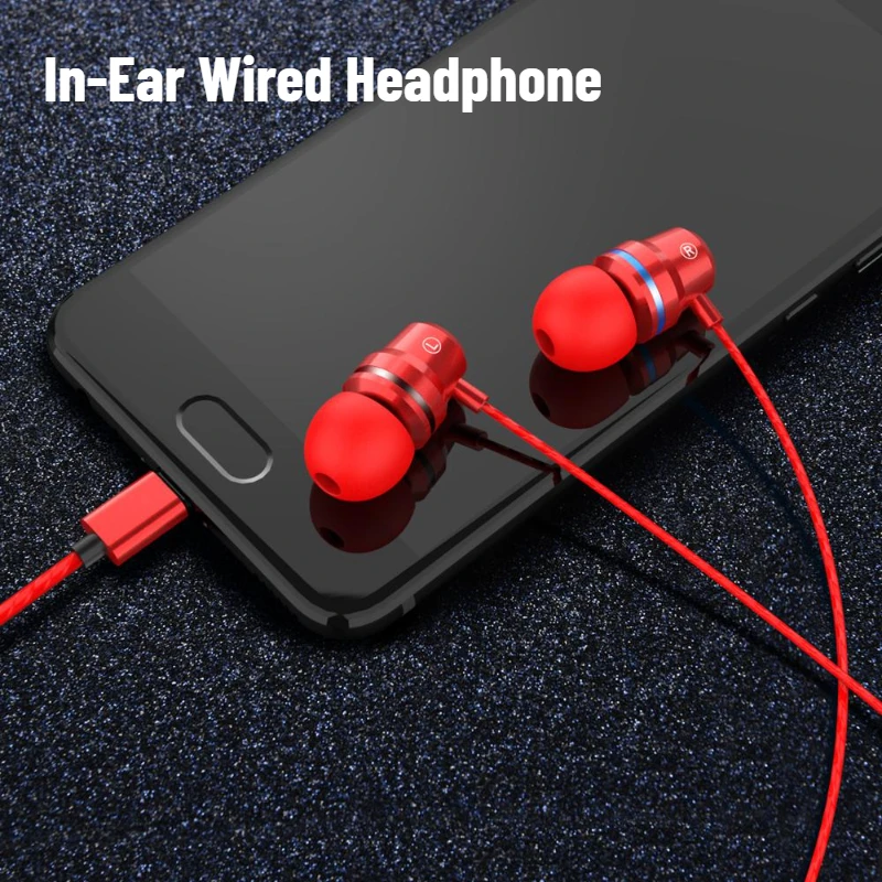 Fones de ouvido com fio para celular, Oneplus, Xiaomi, Redmi, gamer, jogos, fones intra-auriculares, tipo C, 3,5mm, controle de tecla