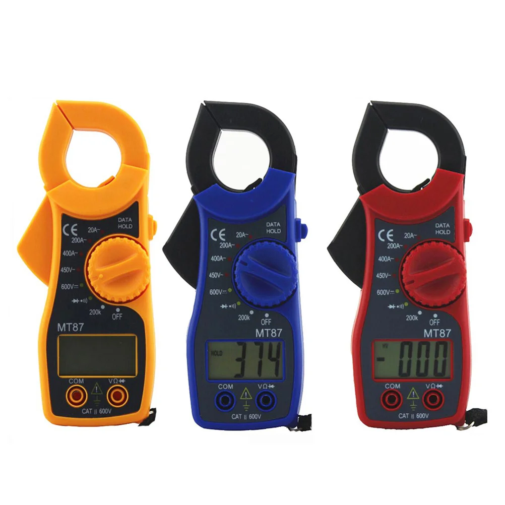 Mt87 الرقمية المتعددة المشبك متر مشبك التيار كماشة قياس متر لون عشوائي مؤشر منخفض حماية الزائد