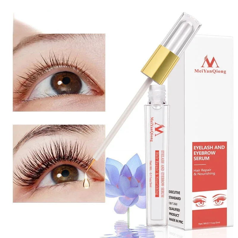 Wimpernwachstumsbehandlungsflüssigkeit, wimpernpflegendes Serum, 3 ml, macht Wimpern länger und voller und dicker