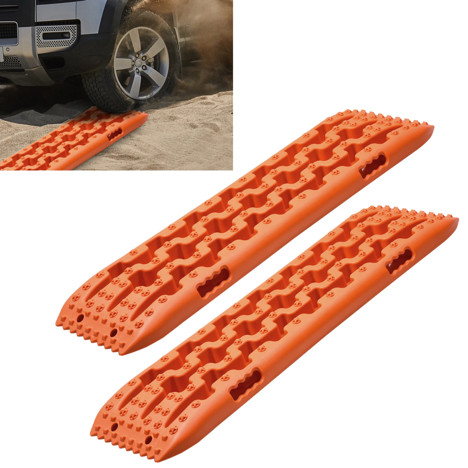 10T Traktionsbrett, 2 Stück, Schnee-Offroad-Schienen, Traktionshilfe, Schiene, Reifenleiter für Schlamm, Sandblätter für Wohnmobile – Detail 1