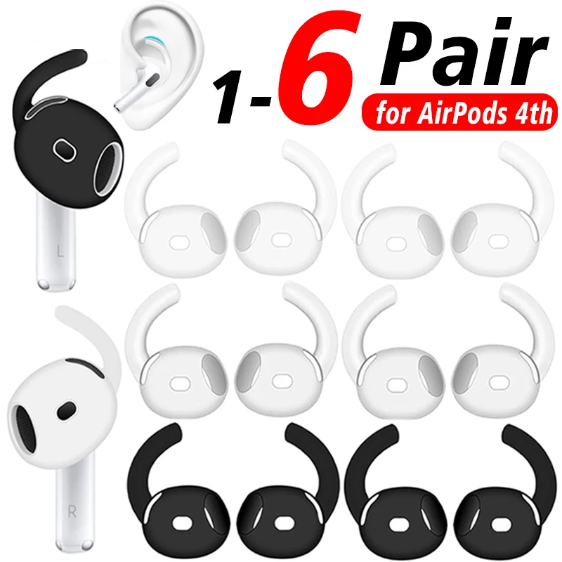 Sport Earhook for AirPods 4 Earbuds 4th Gen Silicone Earbud Hook Replacement Anti Slip Earphone Tips Anti Lost Earbud Cover