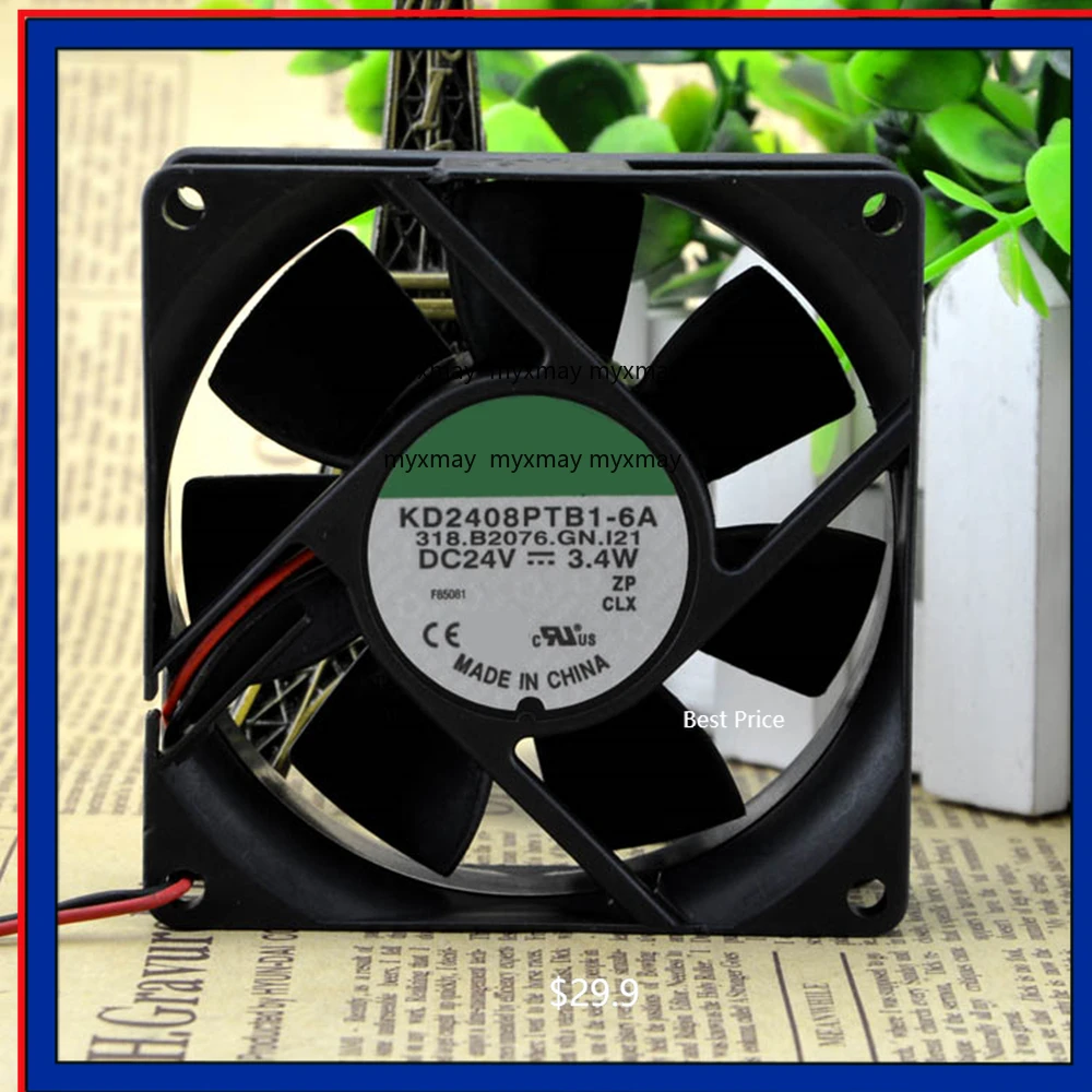 

Инверторный охлаждающий вентилятор KD2408PTB1-6A 318.B2076.GN.I21 DC 24 В 0,14 А 3,4 Вт 4900 об/мин 8 см 8025 80x80x25 мм Двойные шарики 2-проводной