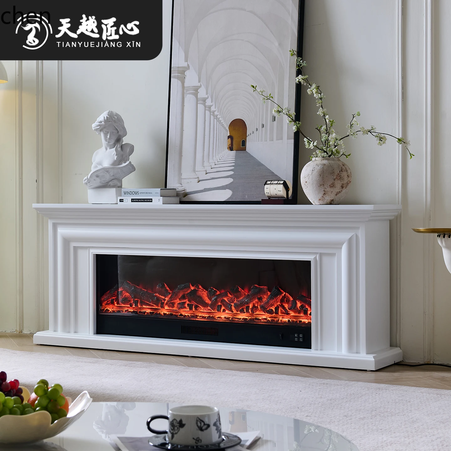 

LXC Fireplace TV Cabinet Simulation Electronic Fireplace Core Home Decorative Cabinet