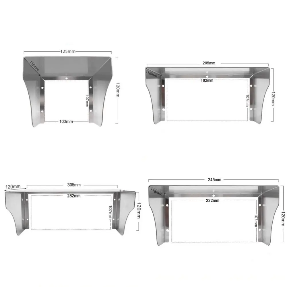 جودة الفولاذ المقاوم للصدأ غطاء مقاوم للماء المضادة للتصادم غير نافذ للمطر جرس الباب غطاء للمطر الأدوات المنزلية حماية التبديل في الهواء الطلق #3