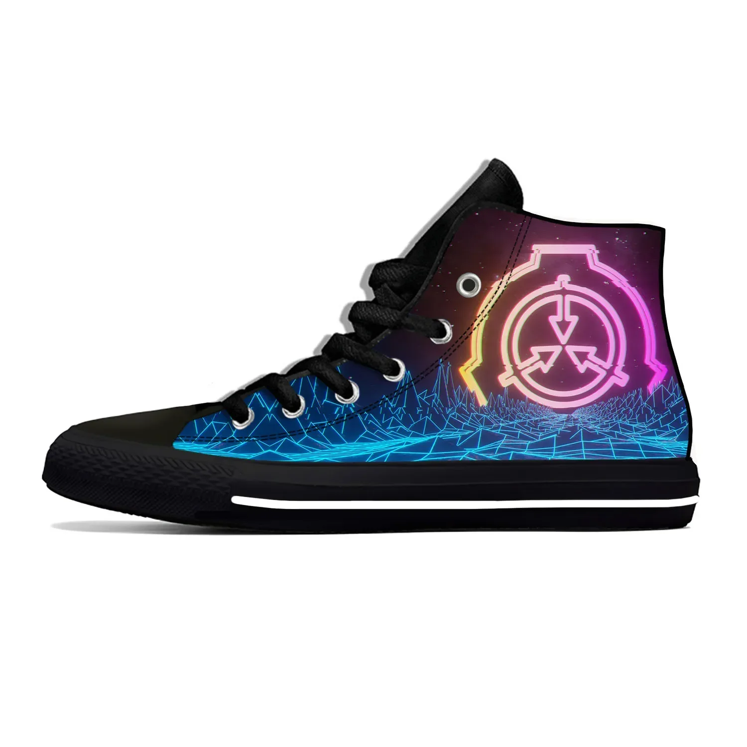 Anime Cartoon Manga SCP Secure Contain Protect Casual Shoes High Top Lightweight Men Women Sneakers Hot Breathable Board Shoes