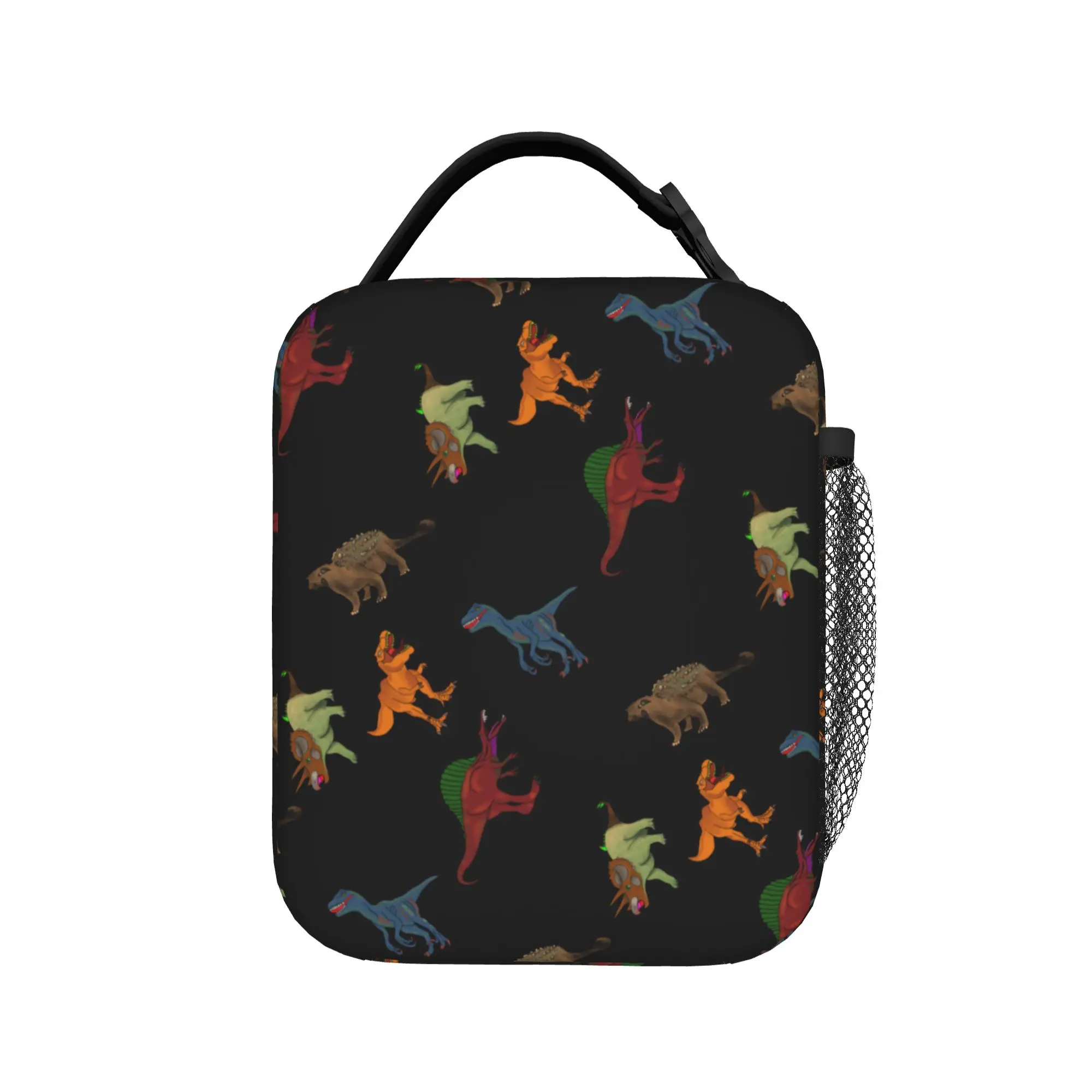 Cartoon Dinosaurs Pattern Thermal Insulated Lunch Bag for School  Portable Food Bag Container Thermal Cooler Food Box