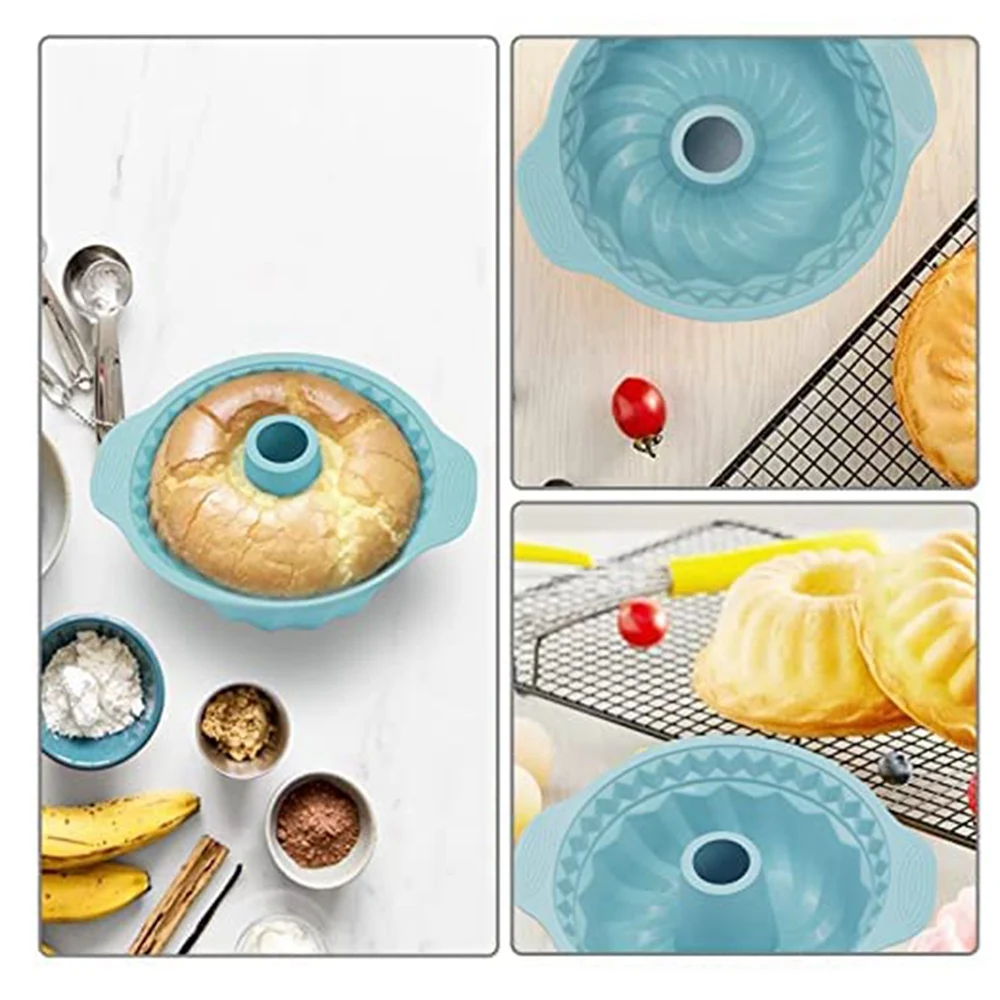 

A96I-Silicone Bakeware Set Nonstick Baking Pans Cake Molds Set For Baking Cookies Baking Sheet Cake Pan Bread Pan Pizza Pan