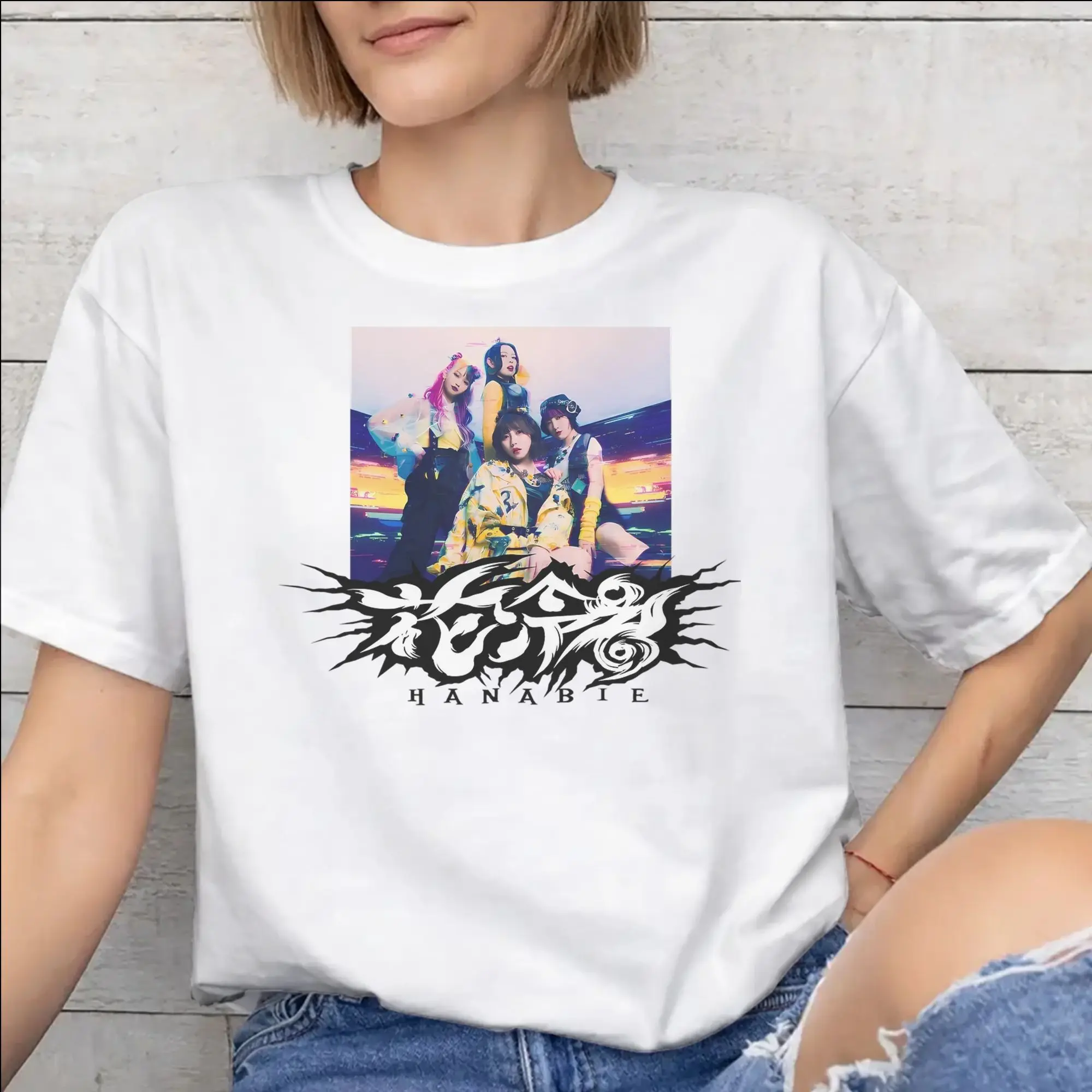 Men Women Graphic Hanabie Band  T Shirt Tee 100% Cotton  T-shirts Clothing