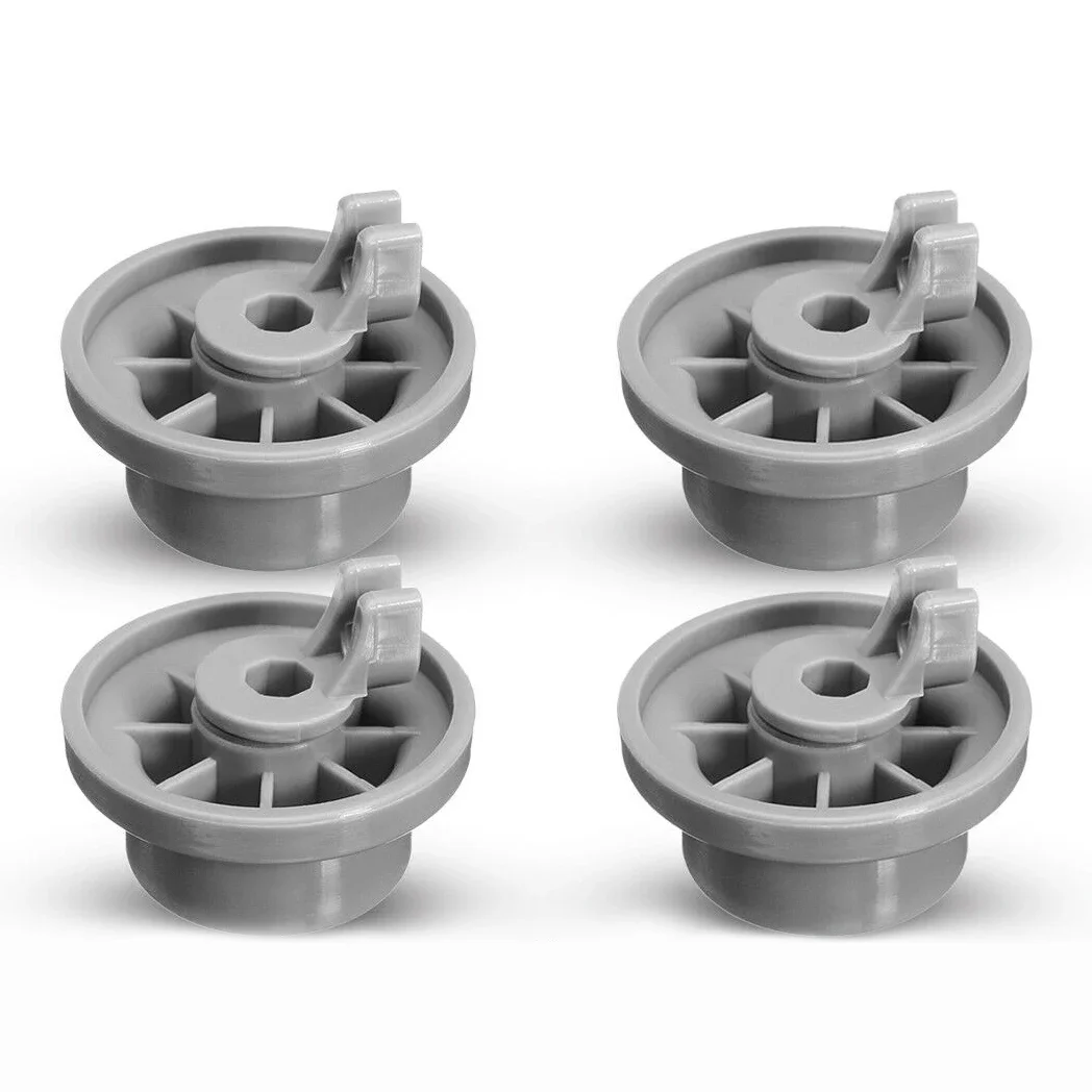 4pcs For Bosch Siemens Neff  Dishwasher Rack Basket Wheels Replacement Parts  ABS Grey  Tool  Accessories