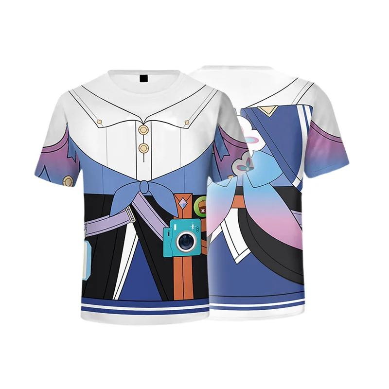 Game Honkai Star Rail March 7th 3D Print T Shirt Women Men Summer O-neck Short Sleeve Funny Tshirt Graphic Tees Cosplay Costumes