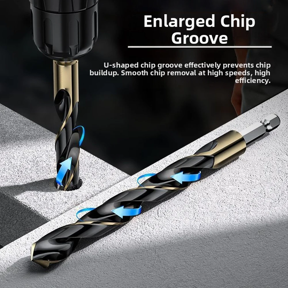 

135 Split Point Cobalt Drill Bits For Metalworking As Shown Cobalt Steel Twist Drill Set Eccentric Cutting Edge