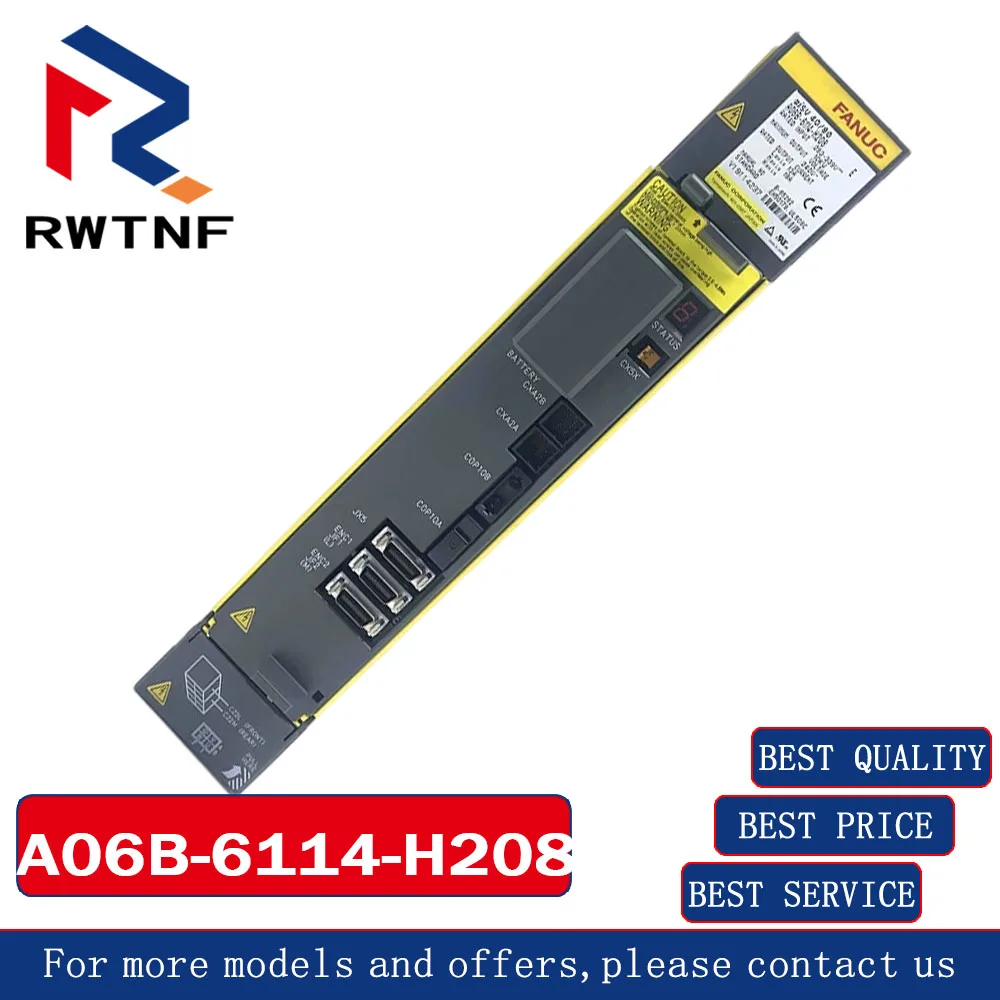 Brand New Genuine A06B-6114-H208 FANUC drive amplifier,100% original warehouse stock