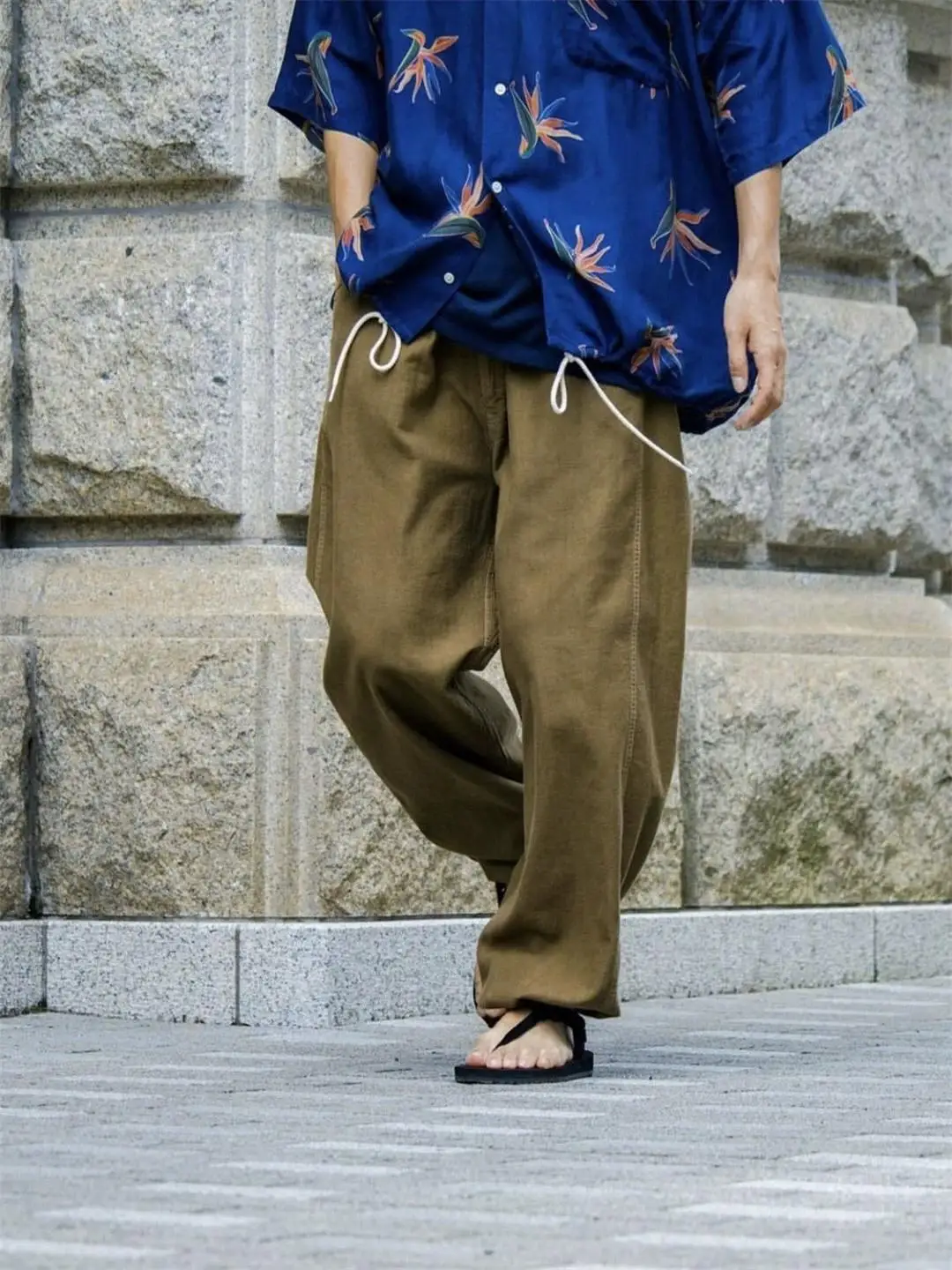 

Purple Label Uncut Corduroy Wide Pants Cotton Corduroy Conical Casual Pants