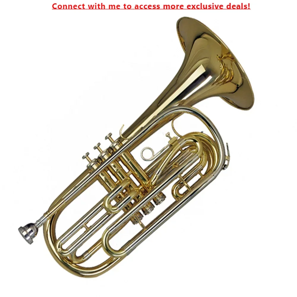 

SEASOUND OEM Cheap High Quality Bb Gold Marching Instrument Trombone JYMTB1312