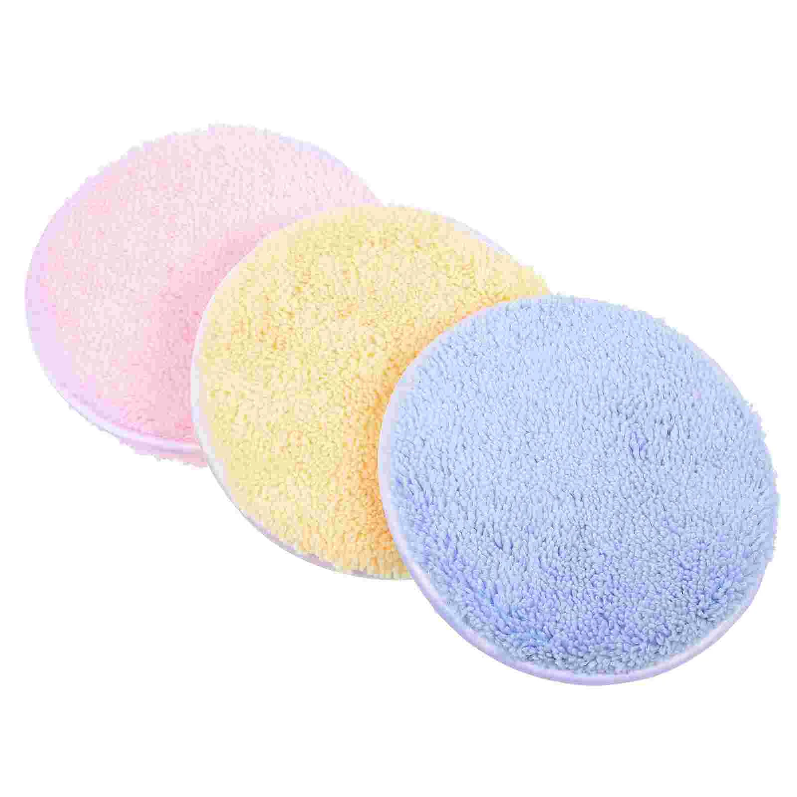 Microfiber gezichtsscrubbers Ronde reinigingspads Make-up verwijderaar Afgeronde gezichtswolken Handige cosmetica Vrouw