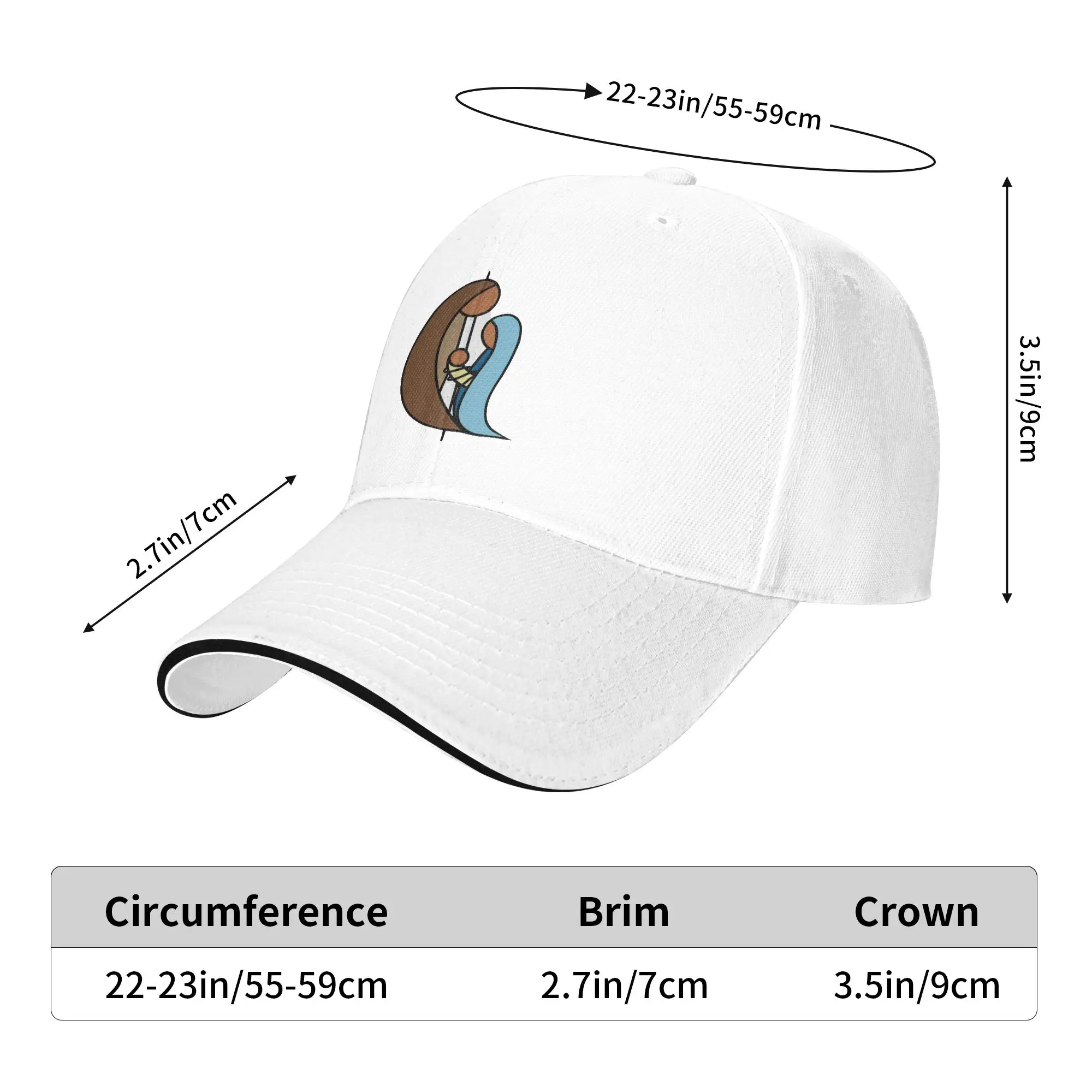 Holy Family Minimalist Nativity Gift For Children Men Women A Baseball Cap Hat