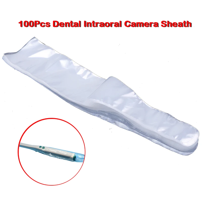 100pcs/box Disposable Handle Protective Cover Sleeve Dental Products Dentist Intraoral Camera Scaler Sleeve